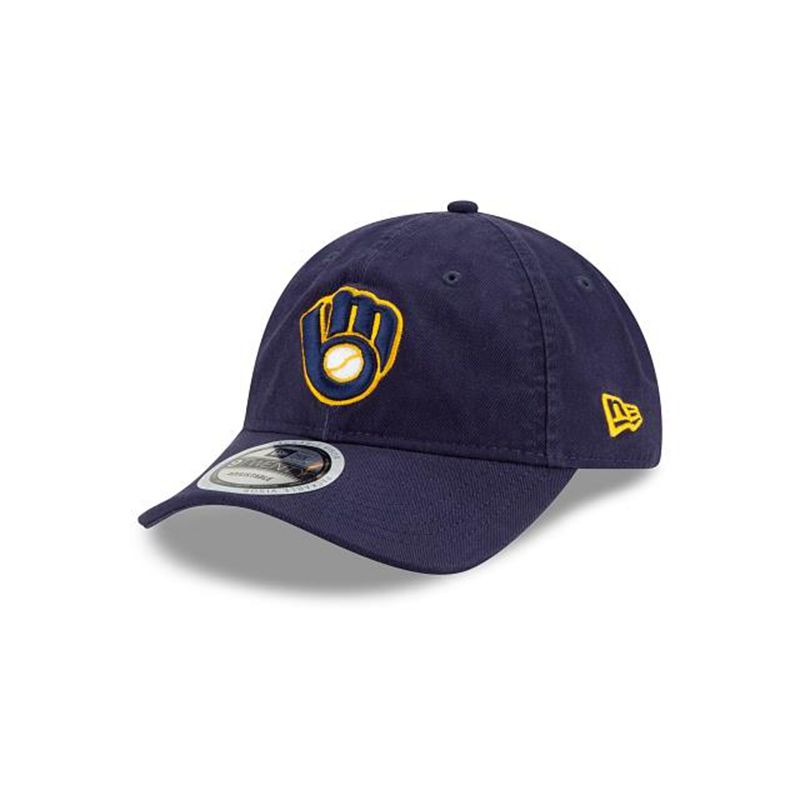 MLB Milwaukee Brewers Packable Visor 9Twenty Adjustable (STB7160) - Blue New Era Caps